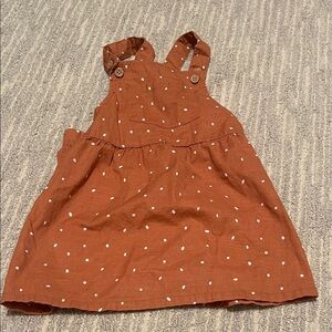 H&M Baby Girl Orange Polka Dot Dress 12 Months Spring Summer Outfit